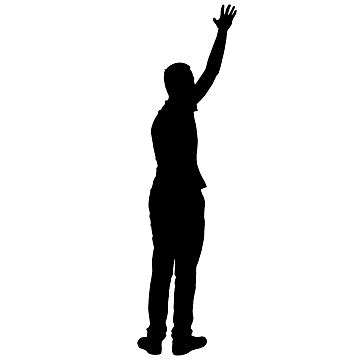 Arms Raised Silhouette PNG Free Black Silhouettes Man With Arm Raised