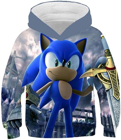 Garçons Filles Sweats À Capuche Sonic Le Hérisson 3d Sweat À Capuche