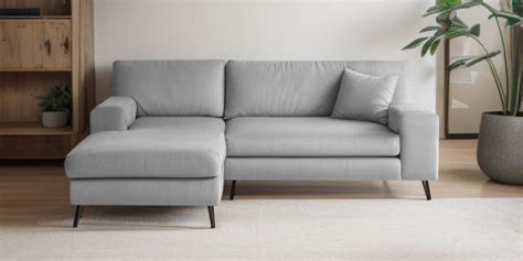 Buy Ohana Velvet Rhs Sectional Sofa In Grey Finish At Off By Trevi