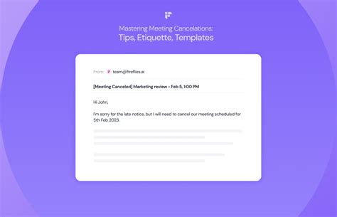 Meeting Cancelations Tips Etiquette Templates