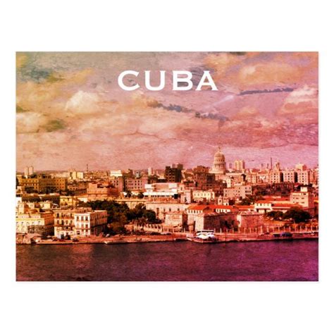 Cuba Havana Vintage Travel Tourism Add Postcard