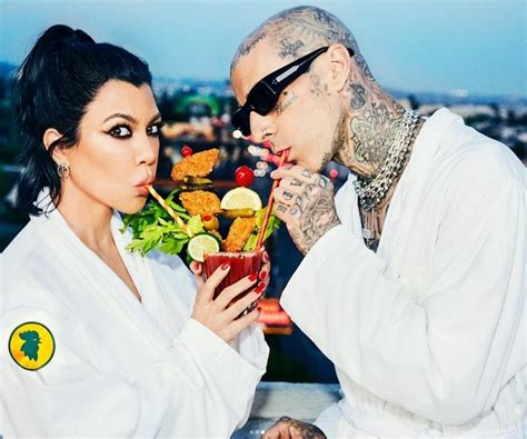 Kourtney Kardashian Husband Travis Barker Go Nearly Naked In Bathtub For Latest Over The Top