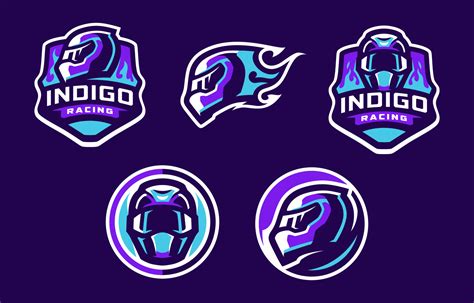 Indigo racing sport logo design 11995895 Vector Art at Vecteezy
