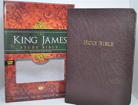 KJV Study Bible: Second Edition - Bonded leather, Burgundy - Indexed ...