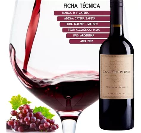 Vinho Tinto Suave Argentino Dv Catena Cabernet Malbec Ml Frete Gr Tis