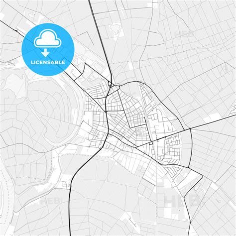 Vector PDF map of Lampertheim, Germany - HEBSTREITS