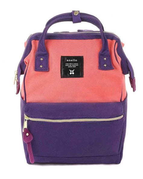Рюкзак водостойкий с двумя ручками Anello Kuchigane Cr Purple купить с ...