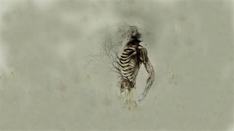 Skeleton Bones Abstract Drawing HD wallpaper | art and paintings ...