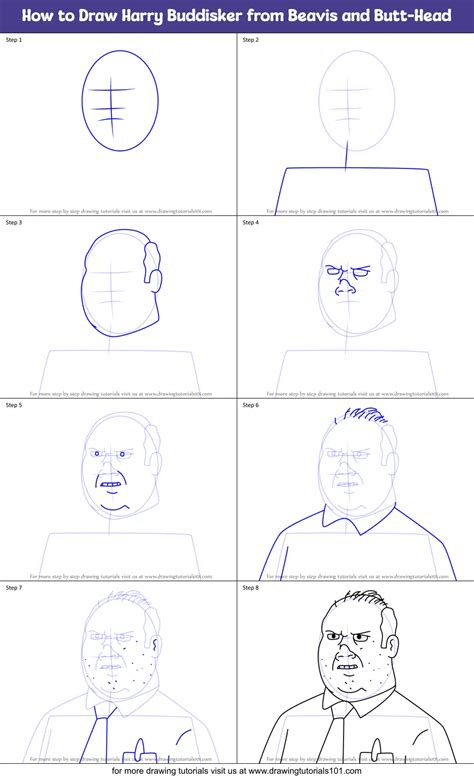 How To Draw Harry Buddisker From Beavis And Butt Head Beavis And Butt