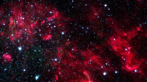 Space flight to glow red nebula cloud 6117942 Stock Video at Vecteezy