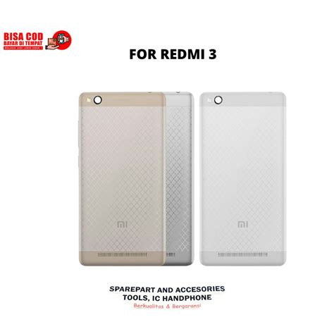 Jual Backdoor Tutup Belakang Xiaomi Redmi 3 Kualitas Original