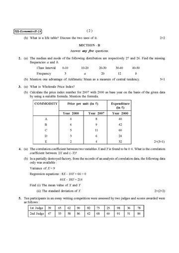 File Cu 2021 B A B Sc Honours Economics Part I Paper Iia Qp Pdf