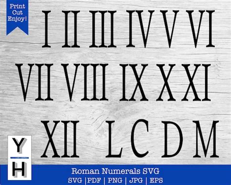 Roman Numerals Outline Svg Roman Numerals Outline Cut File 55 OFF