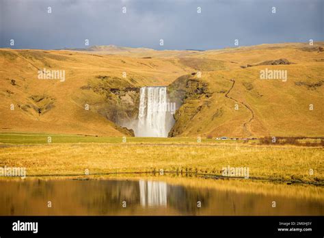 Iceland Sudurland Region Skgar The Skgafoss Falls With A Height Of