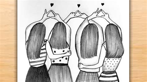 4 Best Friends Drawings