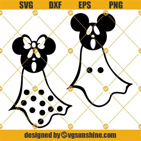 Mickey And Minnie Ghost Svg Halloween Disney Svg Ghost Svg