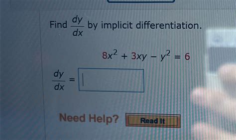 Solved Find Dydx ﻿by Implicit