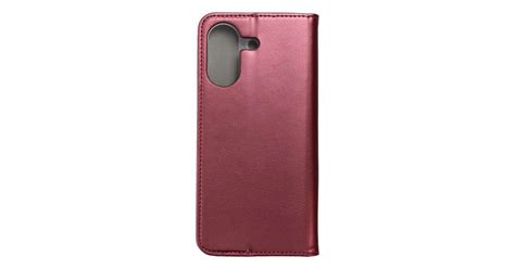 Smart Magneto Book Notesz Tok XIAOMI XIAOMI REDMI 13c Burgundi Pepita Hu