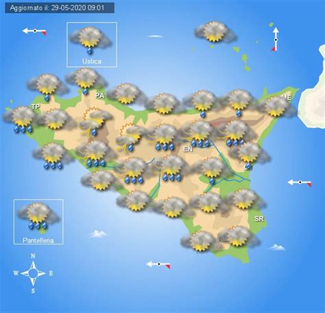 Meteo Sabato 30 Maggio Sicilia Tempo Fresco E Piogge Sparse