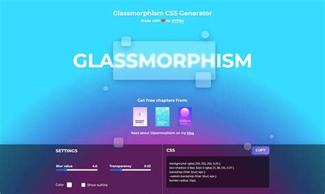 Glassmorphism Css Generator Photoshopvip