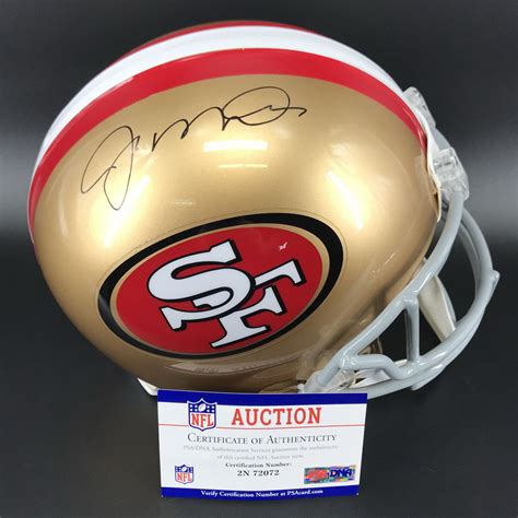 Nfl 49ers Joe Montana Signed Throwback Helmet The Official Auction