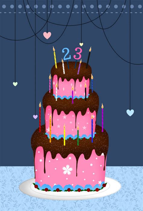 Happy 23 Birthday Cake by LonelyIce2005 on DeviantArt