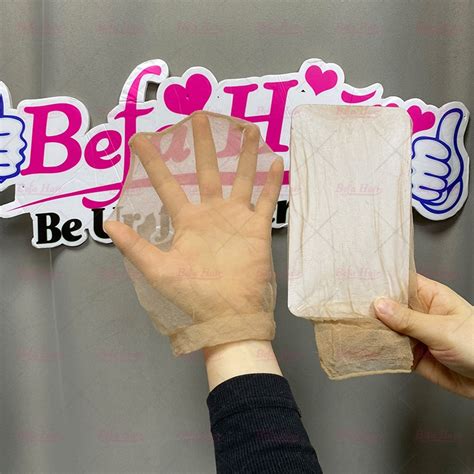 New Sheer Stocking Cap Super Thin HD Wig Cap Custom Color Nude Sheer Thin Wig Caps For Making Wigs