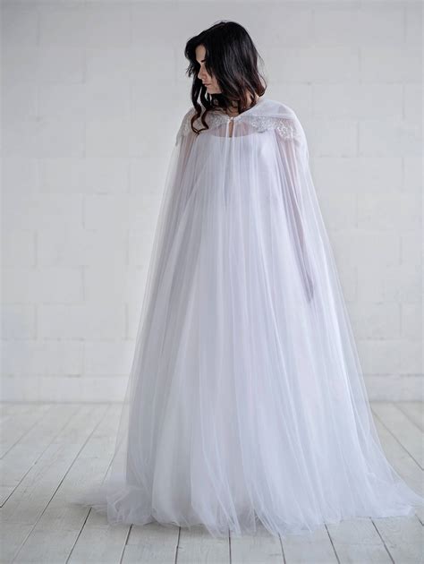 Ethereal Hooded Bridal Cloak