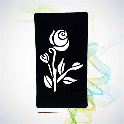 Henna Rose Flower Leaf Hollow Tattoo Stencils Women Girl Body Art Arm