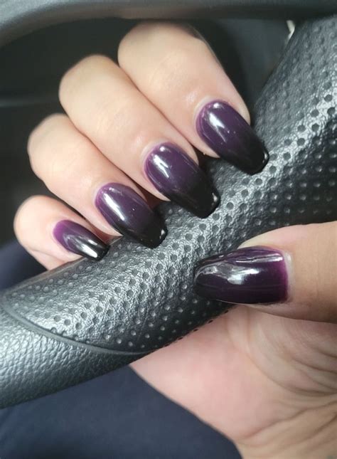 Oct 2021 | Dark purple nails, Purple ombre nails, Black and purple nails