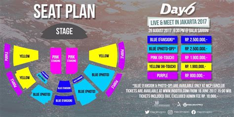 Promotor Rilis Detil Harga Tiket Seat Plan Dan Penjualan Day Live