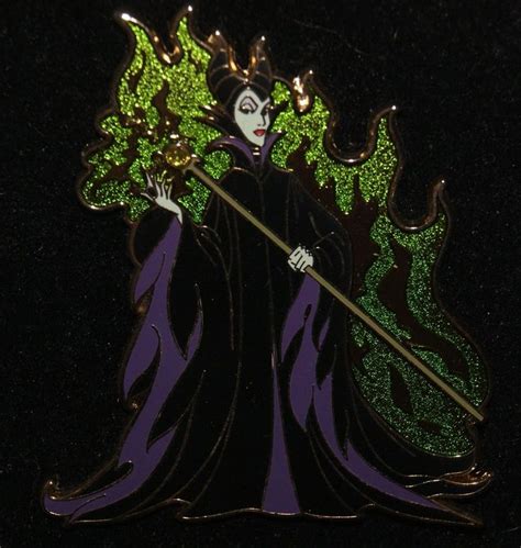 DISNEY LE 350 DISNEYSTORE.COM JUMBO MALEFICENT PIN WITH METALLIC FLAMES VILLAIN | Disney ...