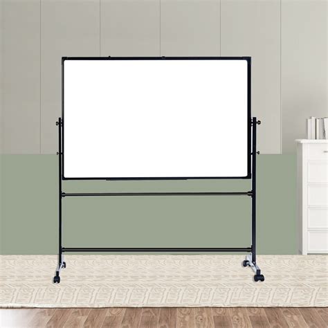 Hmlinktt Magnetic Reversible Free Standing Whiteboard Double Sided Dry