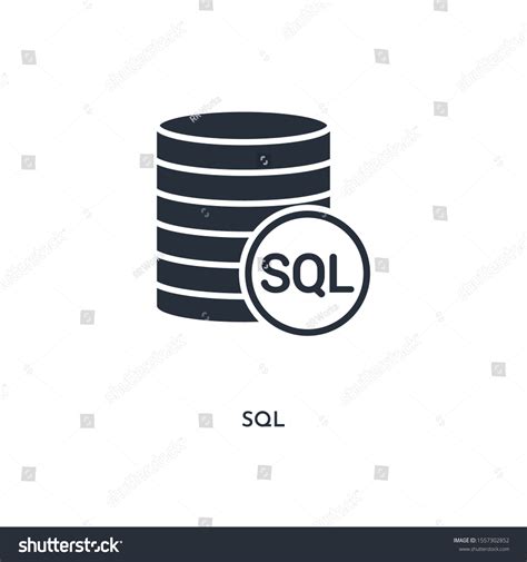 Sql Icon Simple Element Illustration Isolated Stock Vector Royalty