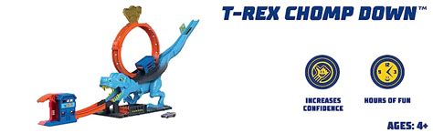 Amazon Hot Wheels City Track Set With Toy Car Race Through A Giant Loop To Defeat A Big