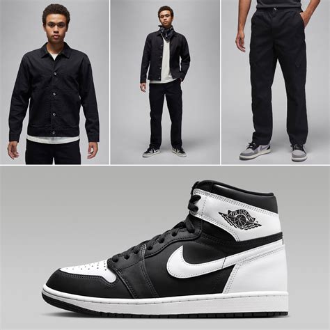 Air Jordan 1 High Black White x Jordan Chicago Jacket Pants