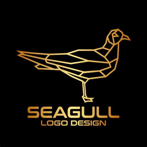 Diseño del logotipo vectorial de la gaviota Vector Premium