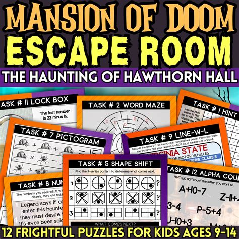 Haunted Mansion Escape Room For Teens – Party Prints Press