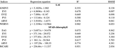 Relationship Between Vegetation Indices With LAI And SPAD Chlorophyll