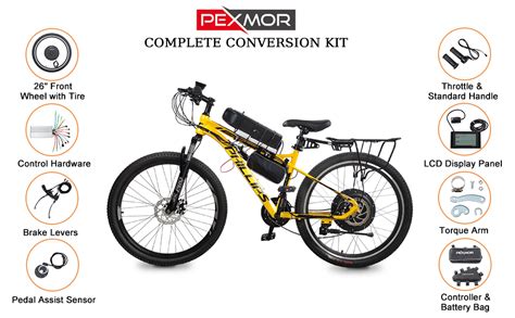 Amazon PEXMOR Electric Bike Conversion Kit 48V 1000W 26 Front