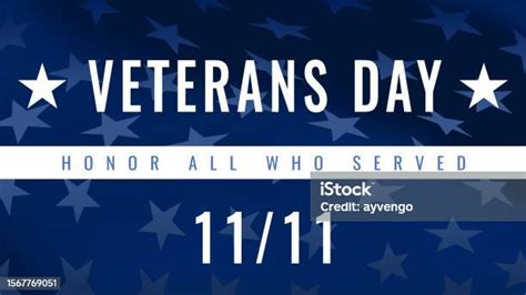 Veterans Day November 11 Honoring All Who Served Greeting Card Template