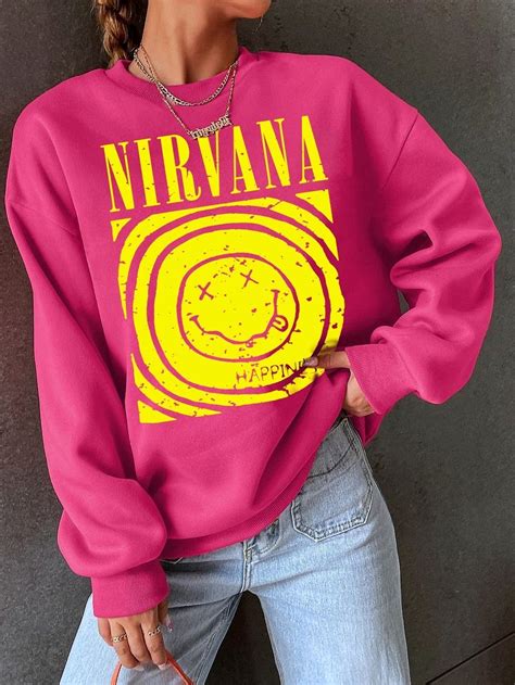 Nirvana Smiley Face Crewneck Sweatshirt Vintage Nirvana Sweater Nirvana