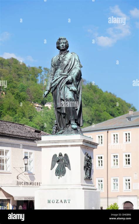 Mozart Monument Mozartplatz Square Salzburg Salzburger Land Austria