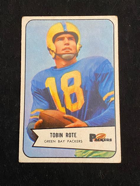 Lot Vg Vgex Crease Free Bowman Sp Tobin Rote Football Card