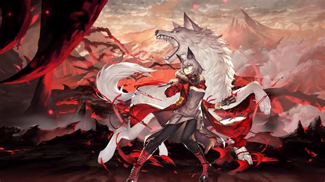 1384471 Anime Girls Anime Wolf Fantasy Full Hd Phone Wallpaper