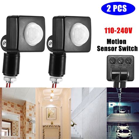 Fnnmnnr 2pack Ceiling Occupancy Motion Sensor Passive Infrared Technology High Bay Fixture