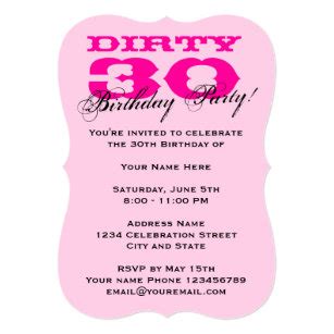 Dirty 30 Invitations | Zazzle AU