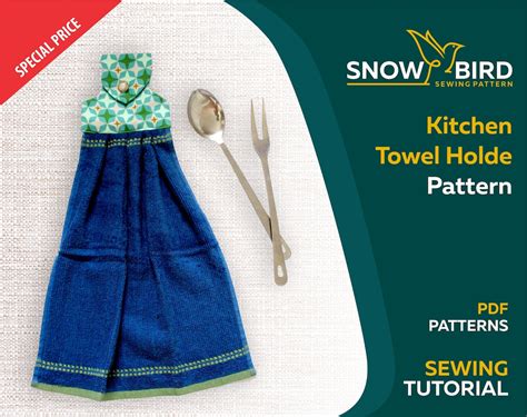 Kitchen Towel Holder Pdf Sewing Pattern Stay Put Kitchen Towels Pdf