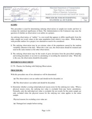 Fillable Online Maryland Standard Method Of Test Msmt Procedure