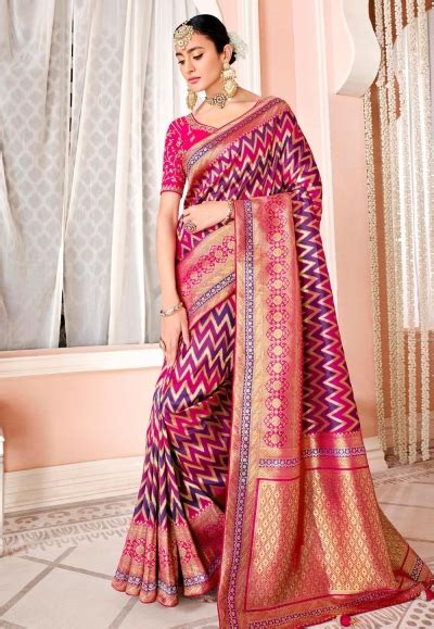 Purple Silk Festival Wear Saree